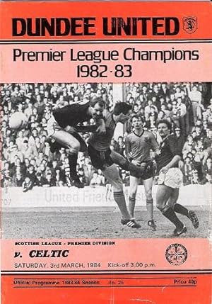 Dundee United F.C. Premier League Champions 1982-83 v. Celtic on Saturday 3 March 1984.
