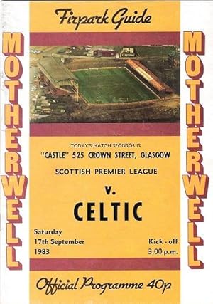 Motherwell F.C.Scottish Premier League v. Celtic.