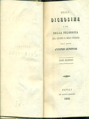Bild des Verkufers fr Diceosina tomo secondo e terzo zum Verkauf von Librodifaccia