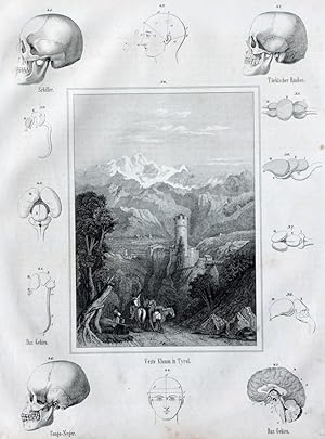 "Veste Klumm in Tyrol." originale Lithographie ca.24x17cm (Darstellung/image size) auf Papier (26...