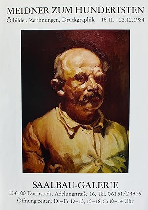 Seller image for Meidner zum Hundertsten" originale Rotations-Lithographie ca.45x34cm (Darstellung/Image size) auf Kunstdruck-Papier (69x49cm) for sale by Kunsthandel & Antiquariat Magister Ru