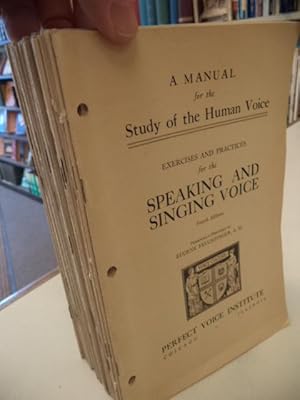 Imagen del vendedor de A Manual for the Study of the Human Voice; Exercises and Practices for the Speaking and Singing Voice [fourth edition. COMPLETE in 30 lessons. WITH personalized letters from the author] a la venta por The Odd Book  (ABAC, ILAB)