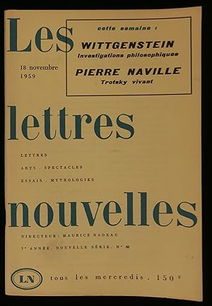 Seller image for LES LETTRES NOUVELLES. for sale by Librairie Franck LAUNAI