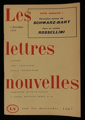 Seller image for LES LETTRES NOUVELLES. for sale by Librairie Franck LAUNAI