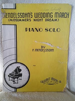 Imagen del vendedor de Mendelssohn's Wedding March (Midsummer's Night Dream), Piano Solo a la venta por Prairie Creek Books LLC.