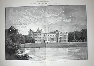 A Large Original Antique Print from The Illustrated London News Illustrating Audley End, Saffron ...