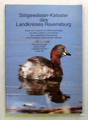 Bild des Verkufers fr Stillgewsser-Kataster des Landkreises Ravensburg. Daten zur Avifauna und Geomorphologie von Seen, Weiher und Teichen des Landkreises Ravensburg und unmittelbar angrenzender Gebiete. 2. Auflage. (Frankfurt 1991). Mit 80 farbigen Luftbildaufnahmen von Lothar Zier. 95 S. Or.-Kart. zum Verkauf von Jrgen Patzer