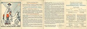 Immagine del venditore per Fastnachtsfest des Schubertbundes: Grndung des Kaiserreiches Sahara. Sophiensle, Samstag, den 16. Jnner 1904. Saalerffnung 8 Uhr. Beginn des Tanzes 9 Uhr. Ballmusik: Die Kapelle des Hofball-Musikdirektors Johann Strauss . An Unsere zuknftigen Vlker: Wir Schakerl I. von Eigenen Gnaden Kaiser der Sahara und der umliegenden Sandg'sttten, Knig von Oasien, Souvern von Kameelien und Dromedarien, Scheich von El Gschwuf und El Bsuf, Herr von auf und zu Lebaudyen . . venduto da Antiquariat Weinek