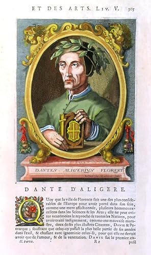 DANTE DALIGERE. Head and shoulder portrait of Dante. From