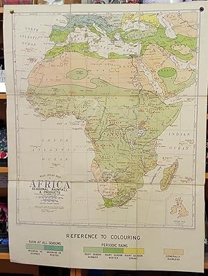 G.W. Bacon Wall Atlas of Africa - Climate and Crops