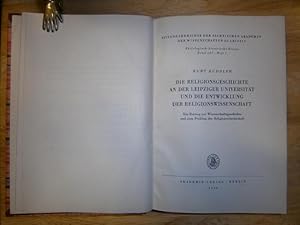 Bild des Verkufers fr Sitzungsberichte der Schsischen Akademie der Wissenschaften zu Leipzig. Band 107. Philologisch-historische Klasse. Heft 1: Kurt Rudolph: Die Religionsgeschichte an der Leipziger Universitt und die Entwicklung der Religionswissenschaft. Ein Beitrag zur Wissenschaftegeschichte und zum Problem der Religionswissenschaft. 1962. 191 Seiten. - Heft 2: Joachim Mller: Yvan Goll im deutschen Expressionismus. 1962. 71 S. - Heft 3: Rudolf Meyer: Das Gebet des Nabonid. Eine in den Qumran-Handschriften wiederentdeckte Weisheitserzhlung. 1962. 112 S. mit einer Tafel. - Heft 4: Friedrich Zucker: Authenticus und Ableitungen. 26 S. - Heft 5: Rudolf Fischer: August Schleicher zur Erinnerung. Mit einem Diskussionsbeitrag von Joachim Mller und einer Bibliographie von Joachim Dietze. 1962. 52 S. 1 Tafel. - Heft 6: Gertrud Schubart-Fikentscher: Zur Stellung der Komdianten im 17. und 18. Jahrhundert. 1963. 124 S. zum Verkauf von NORDDEUTSCHES ANTIQUARIAT