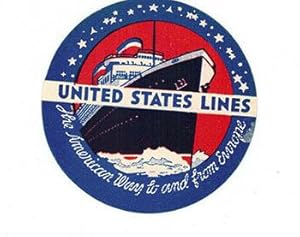 Unused luggage tags for the United States Lines.
