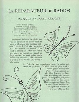 Image du vendeur pour Le Rparateur de radios ou d'amour et d'eau frache. (Original drawings by Brassa for the ballet and manuscript annotations by Triolet) mis en vente par Wittenborn Art Books