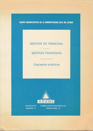 Imagen del vendedor de CUERPO ADMINISTRATIVO DE LA ADMINISTRACIN CIVIL DEL ESTADO: GESTIN DE PERSONAL Y GESTIN FINANCIARA, SUPUESTOS PRCTICOS a la venta por Librera Vobiscum