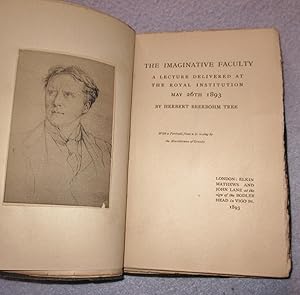 Seller image for The Imaginative Faculty - A lecture delivered at the Royal institution on May 26th 1893 for sale by Bramble Books