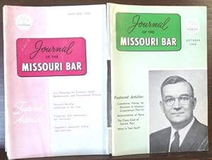 Seller image for JOURNAL OF THE MISSOURI BAR for sale by Glenn Books, ABAA, ILAB