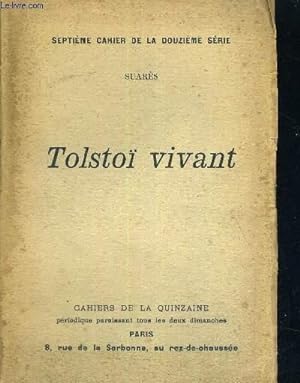 Bild des Verkufers fr TOLSTOI VIVANT zum Verkauf von Le-Livre