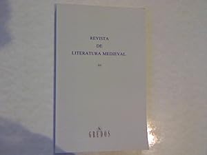 Revista de Literatura Medieval, Bd. III (1991).
