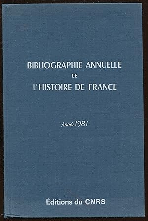 Image du vendeur pour Bibliographie annuelle de l'histoire de France du cinquime sicle  1958 - Anne 1981 mis en vente par LibrairieLaLettre2