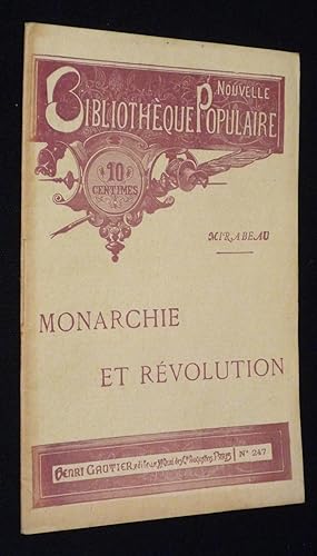 Bild des Verkufers fr Monarchie et rvolution zum Verkauf von Abraxas-libris