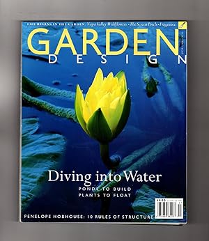 Garden Design Magazine - June - July, 1996. Cover: Nymphaea 'Yellow Dazzler' Water Lily photograp...