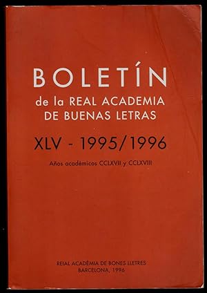 Boletin de la Real Academia de Buenas Letras de Barcelona. XLV - 1995-1996