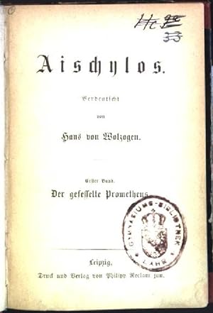 Bild des Verkufers fr Aischylos; 1. - 6. Band zum Verkauf von books4less (Versandantiquariat Petra Gros GmbH & Co. KG)