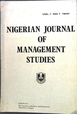 Seller image for Nigeria Journal of Management Studies, Vol. 1 No. 1; for sale by books4less (Versandantiquariat Petra Gros GmbH & Co. KG)