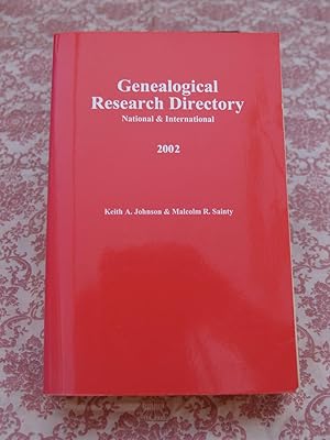 Seller image for GENEALOGICAL RESEARCH DIRECTORY: NATIONAL & INTERNATIONAL (2002) for sale by Terry Blowfield