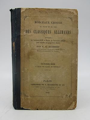 Seller image for Morceaux Choisis en prose et en vers Des Classiques Allemands for sale by Shelley and Son Books (IOBA)