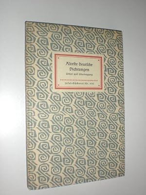 Seller image for lteste Deutsche Dichtungen. bersetzt und herausgegeben von Karl Wolfskehl und Friedrich von der Leyen. for sale by Stefan Kpper