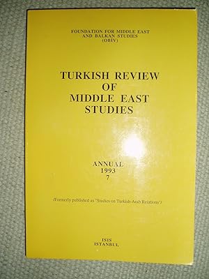 Turkish Review of Middle East Studies : Annual : 1993 [Volume 7]