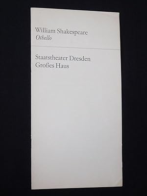 Bild des Verkufers fr Programmheft 5 Staatstheater Dresden Groes Haus 1970/71. OTHELLO von Shakespeare. Regie: Hans Dieter Mde, Bhnenbild: Peter Friede, Kostme: Erika Simmank-Heintze, Musik: Rainer Kunad. Mit Joachim Zschocke (Othello), Karin Lesch (Desdemona), Wolfgang Dehler (Jago), Siegfried Ghler, Herbert Sievers, Johannes Wieke, Alfred Woronetzki, Katja Kuhl, Regina Bader zum Verkauf von Fast alles Theater! Antiquariat fr die darstellenden Knste