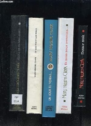 Image du vendeur pour 1 LOT DE 10 LIVRES DIFFERENTS DE MARY HIGGINS CLARK: AVANT DE TE DIRE ADIEU- CE QUE VIVENT LES ROSES- UN JOUR TU VERRAS.- ET NOUS NOUS REVERRONS.- DOUCE NUIT- LA MAISON DU CLAIR DE LUNE- NI VUE NI CONNUE- NOUS N IRONS PLUS AU BOIS- SOUVIENS TOI- . mis en vente par Le-Livre