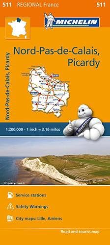 Seller image for Michelin Regional Maps: France: Nord-Pas-de-Calais, Picardy Map 511 (Folded) for sale by Grand Eagle Retail