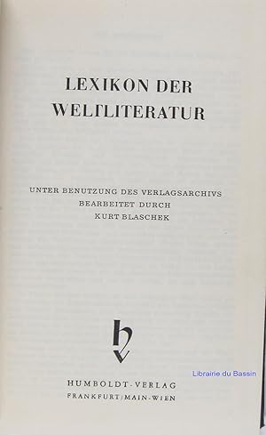 Bild des Verkufers fr Lexikon der Weltliteratur zum Verkauf von Librairie du Bassin