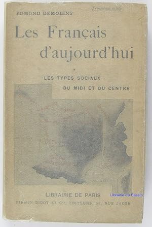 Imagen del vendedor de Les franais d'aujourd'hui Les types sociaux du Midi et du Centre a la venta por Librairie du Bassin