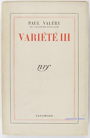 Seller image for Varit III for sale by Librairie du Bassin