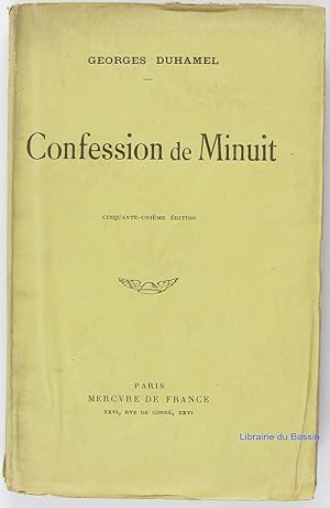 Image du vendeur pour Confessions de Minuit mis en vente par Librairie du Bassin
