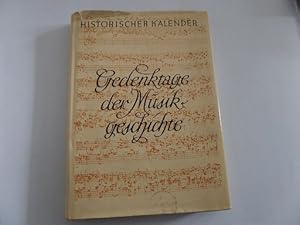 Historischer Kalender 1955 mit Gedenktagen der Musikgeschichte