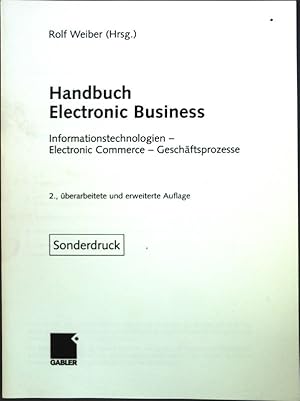 Bild des Verkufers fr Informationsbasierte (Re-) Organisation von Unternehmen. Sonderdruck aus: Handbuch Electronic Business, Informationstechnologien, Electronic Commerce, Geschftsprozesse; zum Verkauf von books4less (Versandantiquariat Petra Gros GmbH & Co. KG)