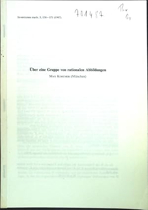 Bild des Verkufers fr ber eine Gruppe von rationalen Abbildungen; Sonderdruck aus: Inventiones math. 3; zum Verkauf von books4less (Versandantiquariat Petra Gros GmbH & Co. KG)