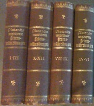 Bild des Verkufers fr Plutarchs vergleichende Lebensbeschreibungen - 12 volumes in set of four books zum Verkauf von Chapter 1