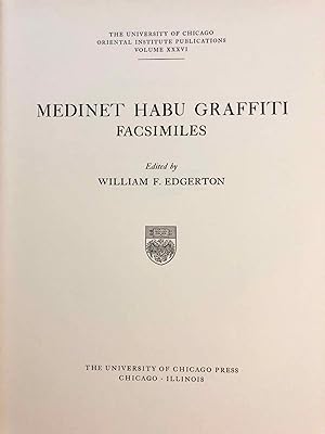 Imagen del vendedor de Medinet Habu Graffiti Facsimiles. The University of Chicago Oriental Institute Publication XXXVI a la venta por Pali