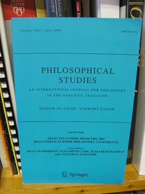 Bild des Verk�ufers f�r Philosophical Studies, An International Journal for Philosophy in the Analytic Tradition: Volume 140, Number 1, July 2008 zum Verkauf von PsychoBabel & Skoob Books
