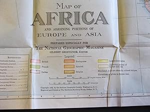 MAP OF AFRICA And Adjoining Portions Of Europe And Asia