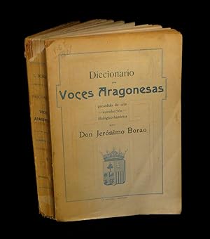 Imagen del vendedor de Diccionario de voces aragonesas. a la venta por Babel Librairie