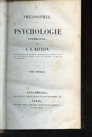 Seller image for PSYCHOLOGIE EXPERIMENTALE for sale by Le-Livre