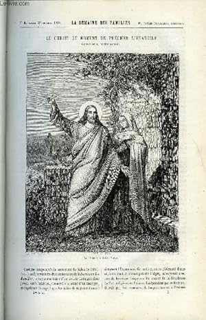 Imagen del vendedor de LA SEMAINE DES FAMILLES 4EME ANNEE N3 - LE CHRIST AU MOMENT DE PRECHER L'EVANGILE DE ALFRED NETTEMENT, LA BAGUE DE GABRIELLE D'ETHAMPES, LETTRE SUR LA CHINE DE A. VIRMAITRE, UNE EXCURSION GEOLOGIQUE II DE MARQUIS LE ROYS a la venta por Le-Livre