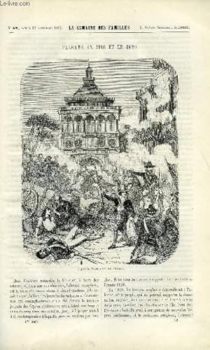 Seller image for LA SEMAINE DES FAMILLES 4EME ANNEE N52 - PALERME EN 1810 ET EN 1820 DE ALFRED NETTEMENT, LE MURIER D'OR X (FIN) DE AMEDEE AUFAUVRE, LES TORTUES DE L'ILE DE SABLE DE BENEDICT-HENRY REVOIL for sale by Le-Livre